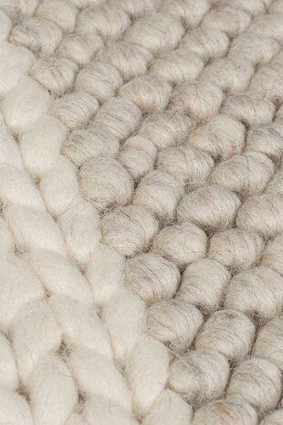 Mineralien Patchwork-Teppich - Kurzflor - Wolle - Ball Blocked Modern - Beige / Natur Mineralien Patchwork-Teppich - Kurzflor - Wolle - Ball Blocked Modern - Beige / Natur