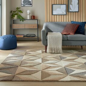 Wollteppich - Reverie Beige/grau Wollteppich - Reverie Beige/grau