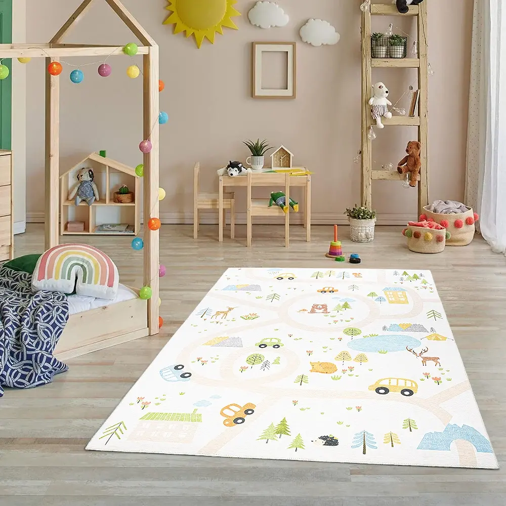 Kinderteppich - Happy Roads Beige/multi Kinderteppich - Happy Roads Beige/multi