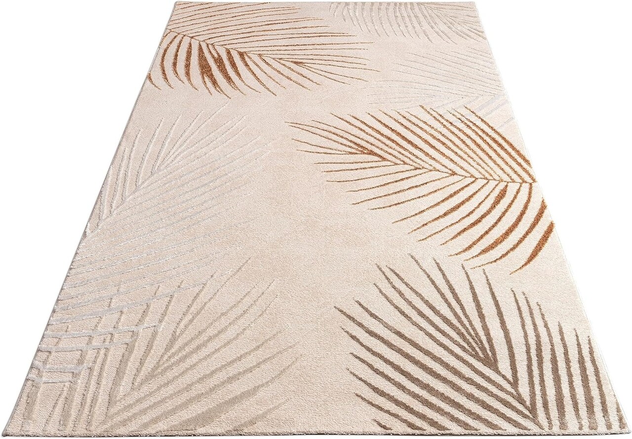 Teppich Modern -  Evora Leaves Beige/Terracotta Teppich Modern -  Evora Leaves Beige/Terracotta