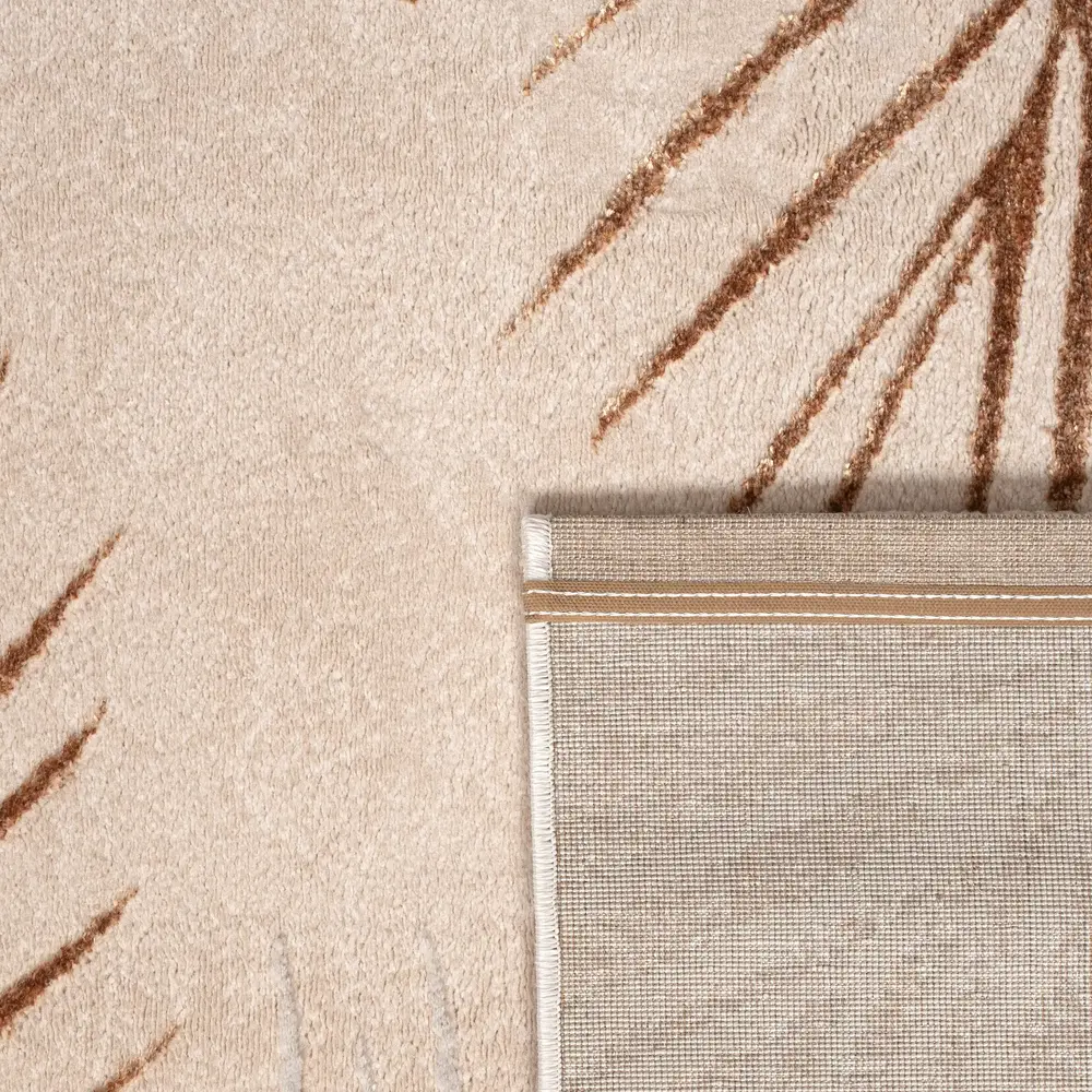 Teppich Modern -  Evora Leaves Beige/Terracotta Teppich Modern -  Evora Leaves Beige/Terracotta