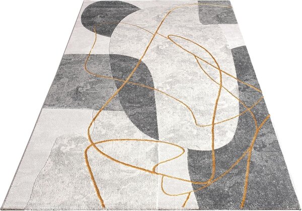 Teppich Modern -  Evora Grau/Gold Teppich Modern -  Evora Grau/Gold