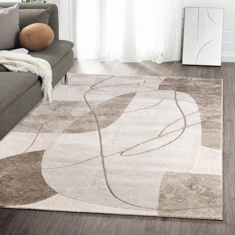 Teppich Modern -  Evora Beige/Creme Teppich Modern -  Evora Beige/Creme