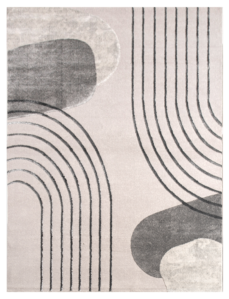 Japandi Teppich - Evora Grau/Anthrazit