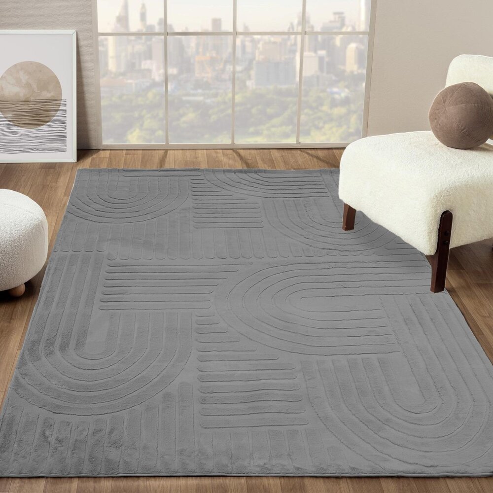 Japandi Teppich - Eve Grau