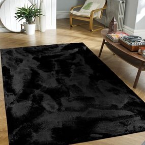 Waschbarer  Teppich - Amalfi Schwarz Waschbarer  Teppich - Amalfi Schwarz