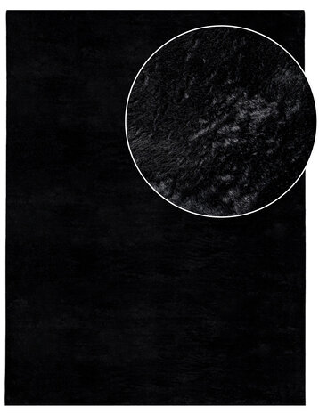 Waschbarer Teppich - Amalfi Schwarz Waschbarer Teppich - Amalfi Schwarz