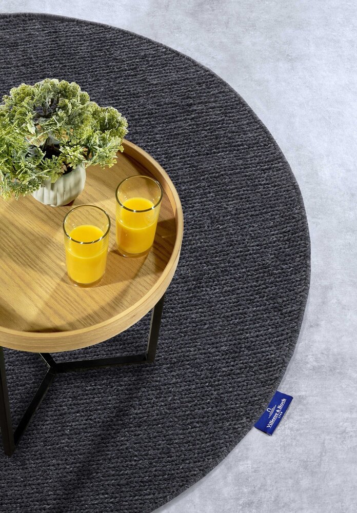 Runder Woll Teppich - Francois Anthrazit Runder Woll Teppich - Francois Anthrazit