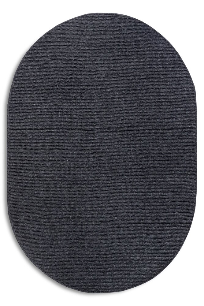 Ovale Wollteppich - Francois Anthrazit - 160x230 cm Ovale Wollteppich - Francois Anthrazit - 160x230 cm
