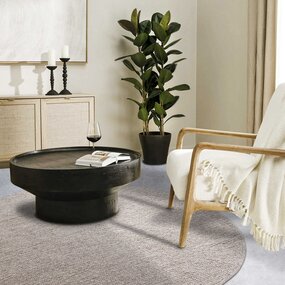 Runder Wollteppich - Francois Leinen/Beige Runder Wollteppich - Francois Leinen/Beige