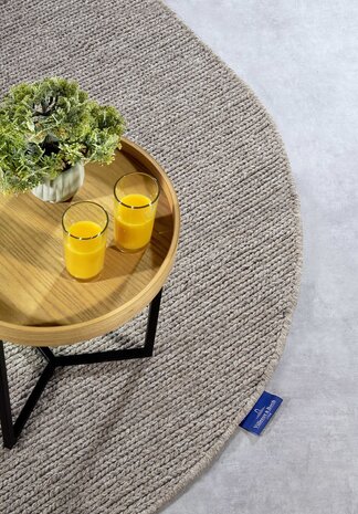 Ovale Wollteppich - Francois Leinen/Beige 160x230 CM Ovale Wollteppich - Francois Leinen/Beige 160x230 CM