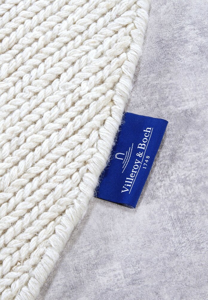 Runder Wollteppich - Francois Weiß/Creme