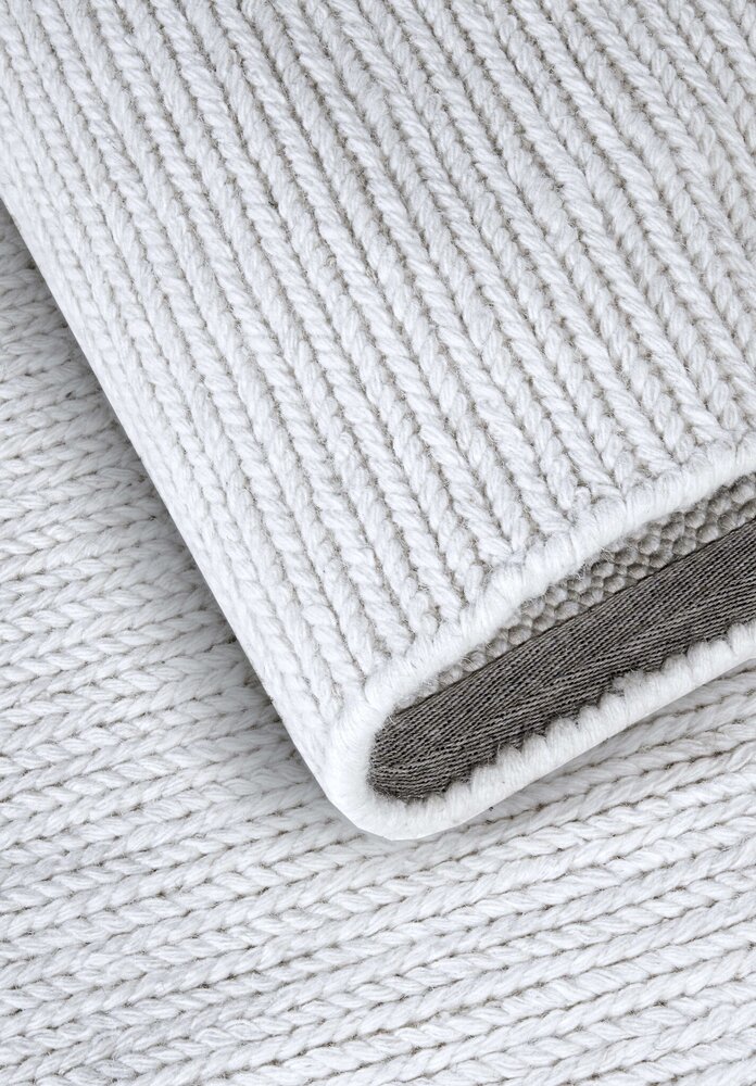 Ovale Wollteppich - Francois Weiß/Creme