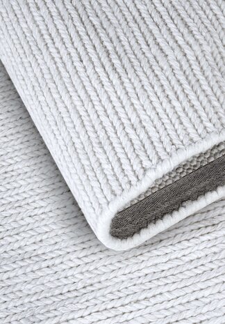 Ovale Wollteppich - Francois Weiß/Creme