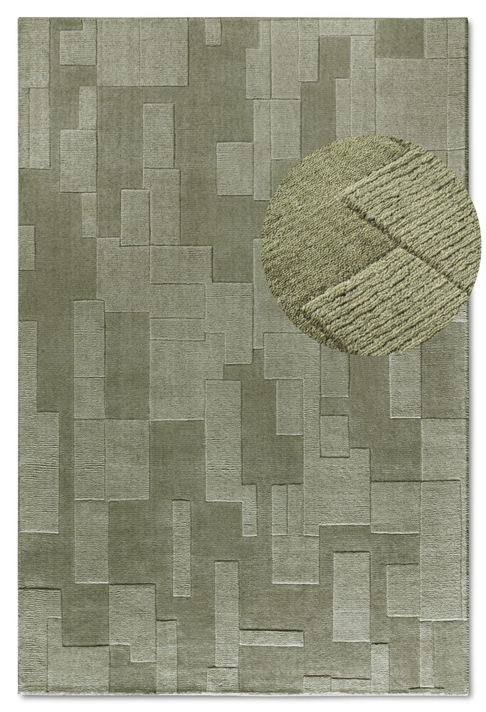Wollteppich - Wilhelmine Grün Wollteppich - Wilhelmine Grün