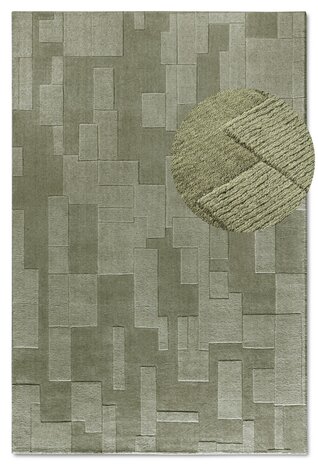 Wollteppich - Wilhelmine Grün Wollteppich - Wilhelmine Grün