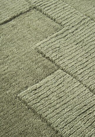 Wollteppich - Wilhelmine Grün Wollteppich - Wilhelmine Grün