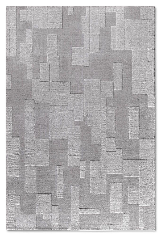 Wollteppich - Wilhelmine Grau Wollteppich - Wilhelmine Grau