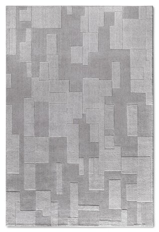 Wollteppich - Wilhelmine Grau Wollteppich - Wilhelmine Grau