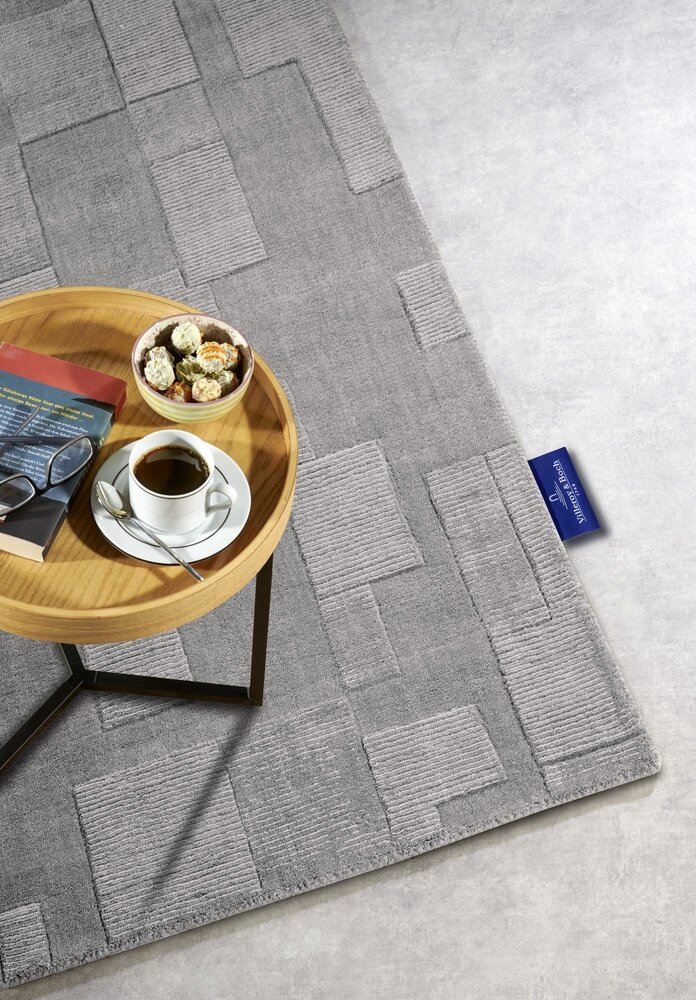 Wollteppich - Wilhelmine Grau Wollteppich - Wilhelmine Grau