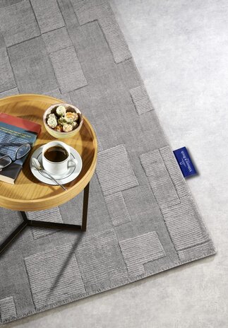 Wollteppich - Wilhelmine Grau Wollteppich - Wilhelmine Grau