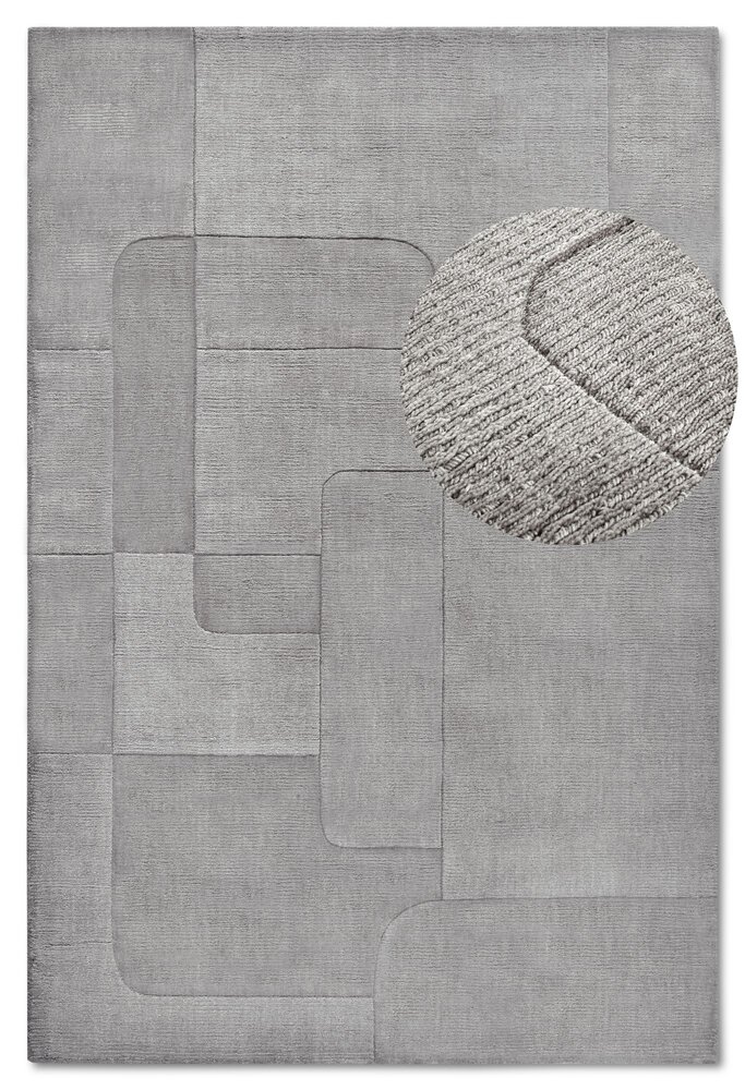 Wollteppich - Charlotte - Grau Wollteppich - Charlotte - Grau