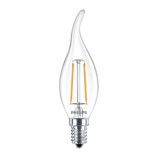 PHILIPS CorePro LEDCandle ND 2-25W BA35 E14 827 CL G 37759200