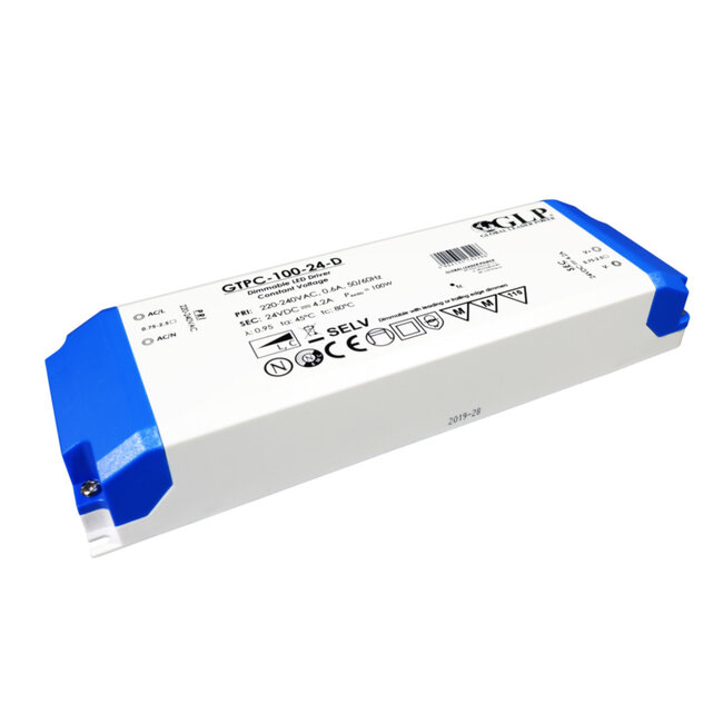 GLP GTPC-100-24-D Triac dimbare LED driver 100W/24V/1.4-4.2A IP20 5902135132296