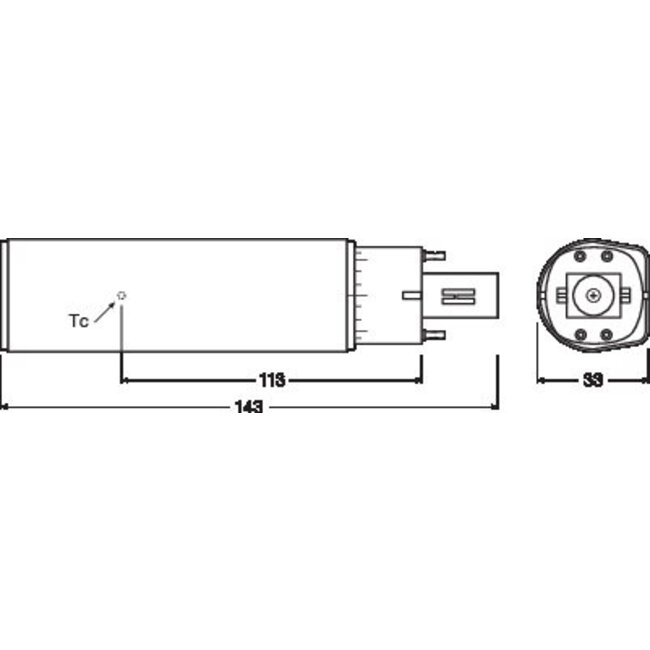 LEDVANCE DULUX DE13LED 6W/830 230V HF G24Q-1 4058075558663