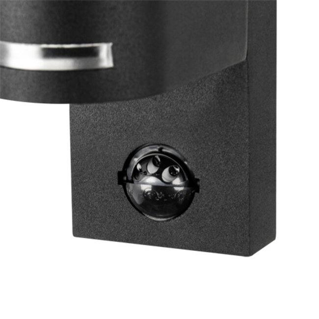 STRÜHM IP54 Wandarmatuur Forest S/C 1xGU10 LED 230V Zwart 5901477336010