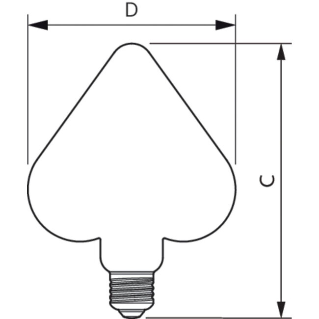 PHILIPS LEDClassic 2.3-12W Heart E27 2000K GOLD ND 59349000