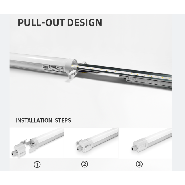 TSONG LED Tri-P Injection IP65 36W 1200mm 150 lm/W (doorvoerbedrading)