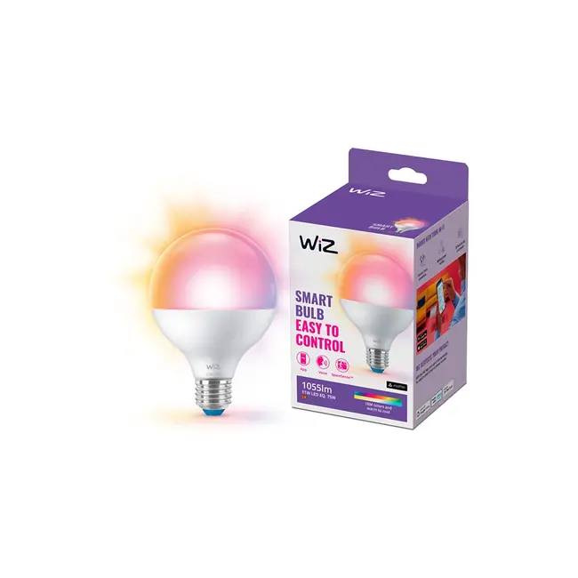 WiZ Wi-Fi BLE 11-75W G95 E27 822-865/RGB 8720169072275