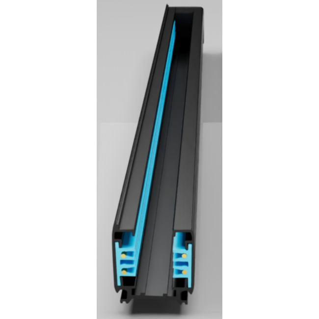 TSONG 1.5mtr spanningsfaserail 3-fase 4-draads IP20 ZWART