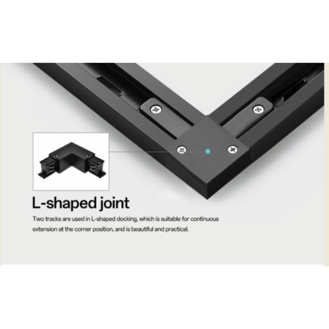 TSONG L-vorm koppelstuk t.b.v. spanningsrail 3-fase 4-draads