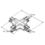 TSONG X-vorm koppelstuk t.b.v. spanningsrail 3-fase 4-draads