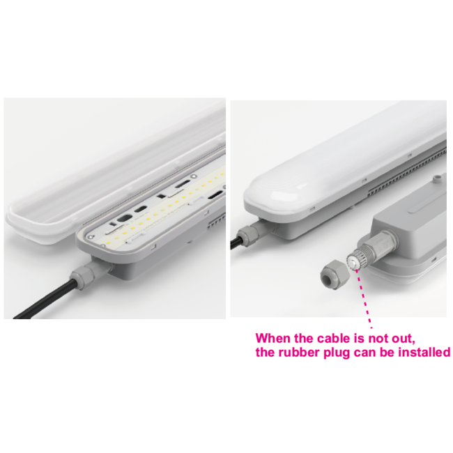 TSONG G5 LED TRI-PROOF IP65 1200mm 36W 190lm/W + MDB (doorvoerbedrading)