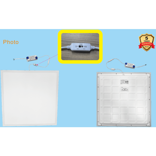 TSONG Backlit LEDpaneel 600x600mm 36W 3CCT CS IP41 wit 105Lm/W