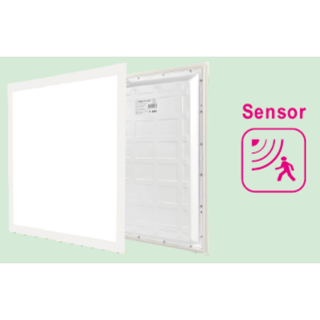 TSONG Backlit LEDpaneel 600x600mm 36W 6000K IP41 wit 110Lm/W SENSOR