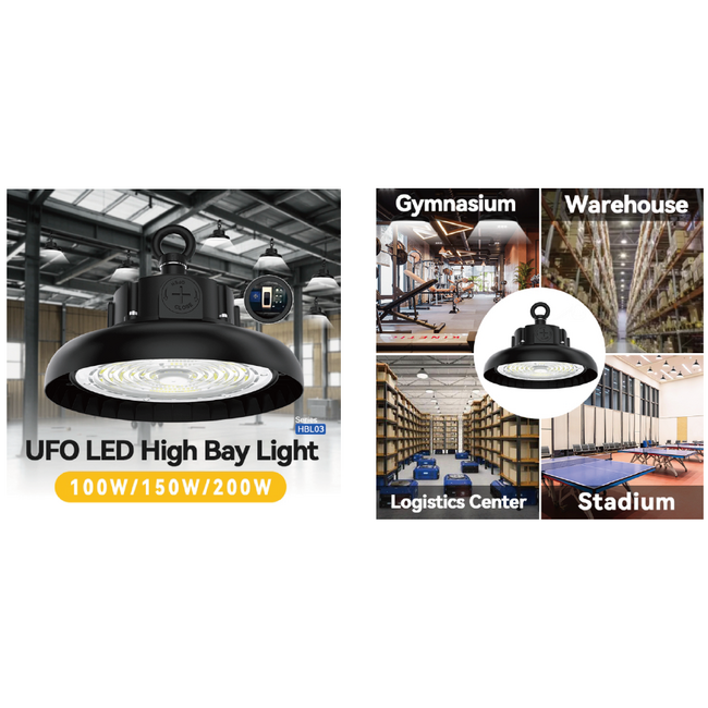 TSONG HBL03 LED UFO Highbay 150W 4000K IP65 DIM 1-10V PH DTC 210Lm/W