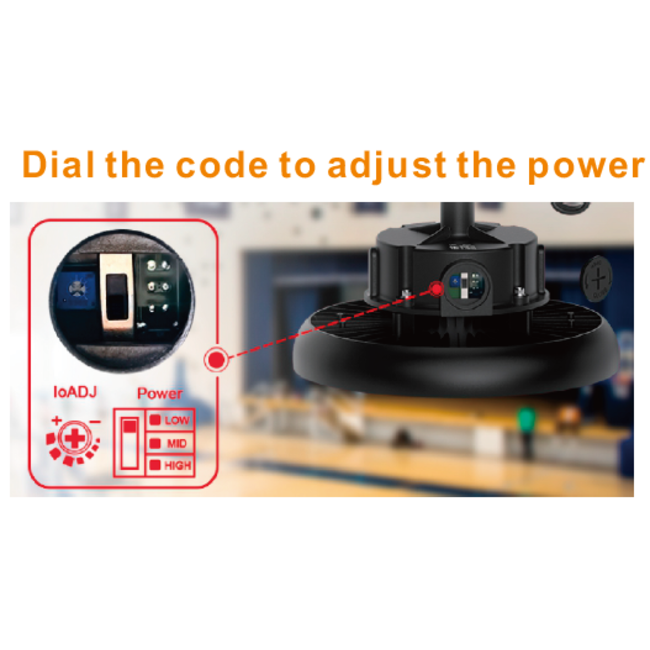 TSONG HBL03 LED UFO Highbay 200W 5000K IP65 DIM 1-10V PH DTC 210Lm/W