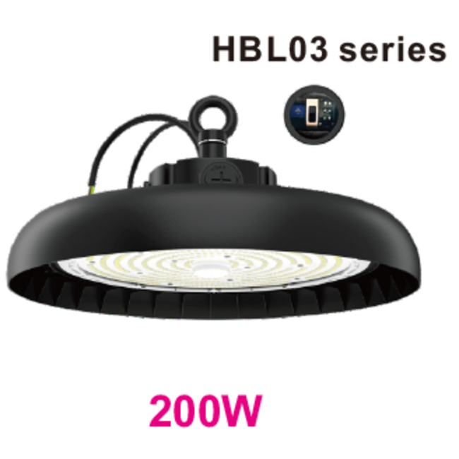 TSONG HBL03 LED UFO Highbay 200W 5000K IP65 DIM 1-10V PH DTC 210Lm/W