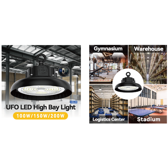 TSONG HBL03 LED UFO Highbay 200W 6000K IP65 DIM 1-10V PH DTC 210Lm/W