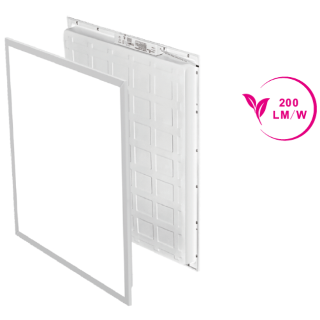 TSONG Backlit LED paneel 620x620mm 25W 4000K IP41 wit 200Lm/W UGR<19