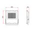 TSONG IP66 LED Floodlight 100W 3000K BL PH Xitanium driver 140Lm/W