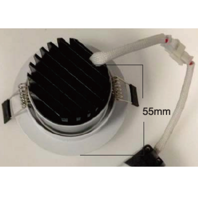 TSONG Inbouw COB LEDspot 5W WIT 60° Ф85*H55mm Zaagmaat: 70mm 350-400Lm