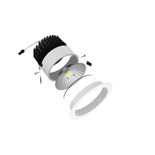 TSONG Inbouw COB LEDspot 7W 2700K WIT 60° Ф108*H58mm Z-90mm 630Lm DIM