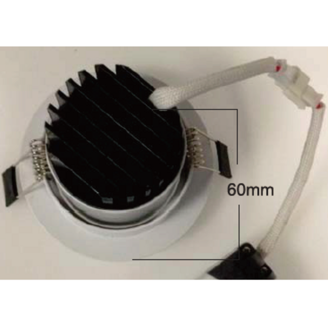TSONG Inbouw COB LEDspot 7W WIT 60° Ф110*H60mm Zaagmaat: 90mm 490-560Lm