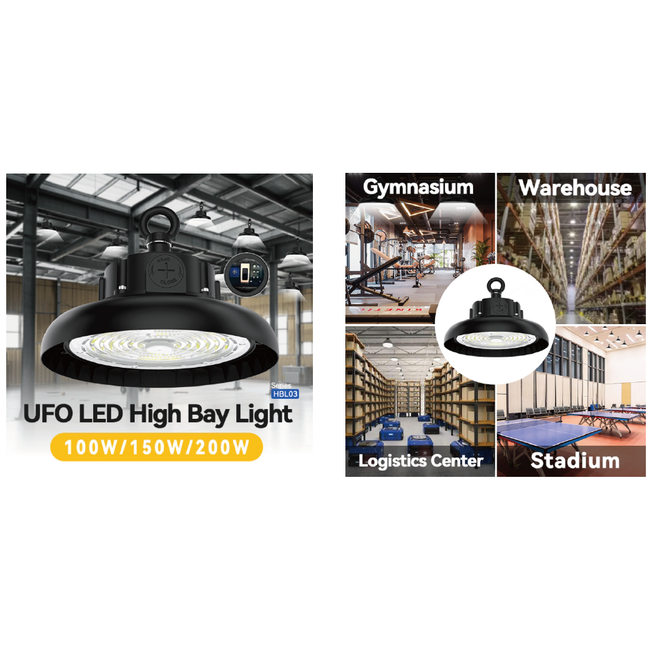 TSONG HBL03 LED UFO Highbay 200W 4000K IP65 DIM 1-10V LIF DTC 180Lm/W