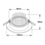 TSONG Inbouw COB LEDspot 7W 2700K WIT 60° Ф108*H58mm Z-90mm 630Lm DIM